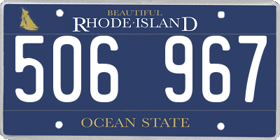 RI license plate 506967