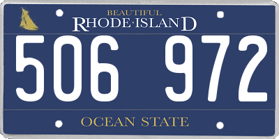 RI license plate 506972