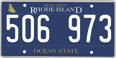 RI license plate 506973