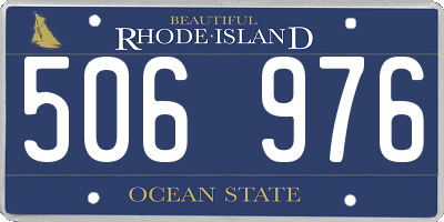 RI license plate 506976