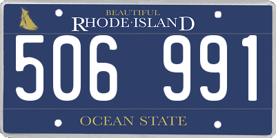 RI license plate 506991