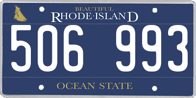 RI license plate 506993