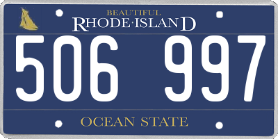 RI license plate 506997