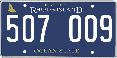 RI license plate 507009