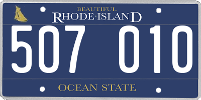 RI license plate 507010