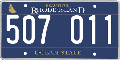 RI license plate 507011