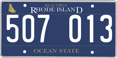 RI license plate 507013