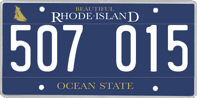 RI license plate 507015