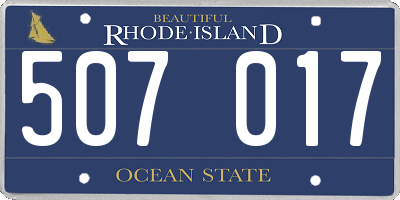 RI license plate 507017