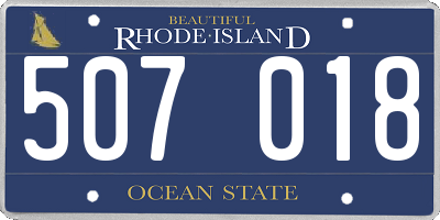 RI license plate 507018