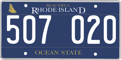 RI license plate 507020