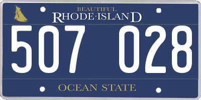 RI license plate 507028