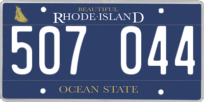RI license plate 507044