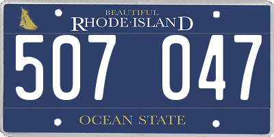 RI license plate 507047