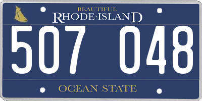 RI license plate 507048