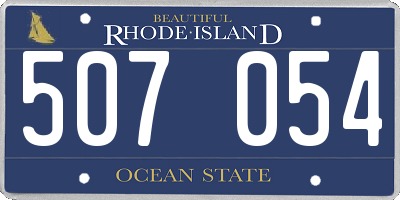 RI license plate 507054