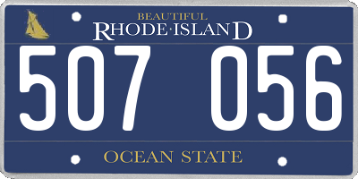 RI license plate 507056