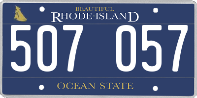 RI license plate 507057