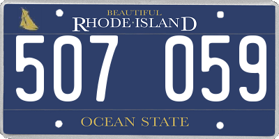 RI license plate 507059