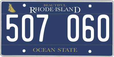 RI license plate 507060