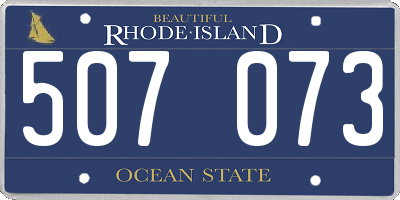 RI license plate 507073