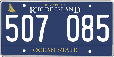 RI license plate 507085