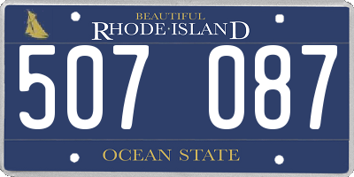 RI license plate 507087