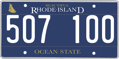 RI license plate 507100