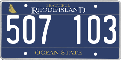 RI license plate 507103