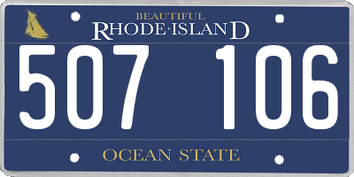 RI license plate 507106