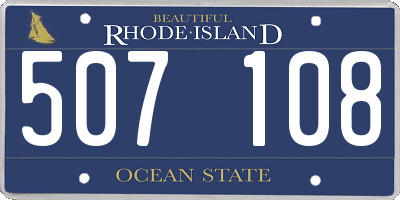 RI license plate 507108