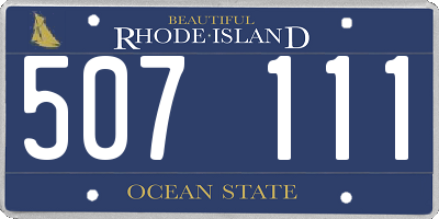 RI license plate 507111
