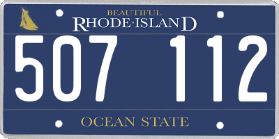 RI license plate 507112