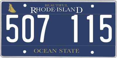 RI license plate 507115