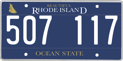 RI license plate 507117