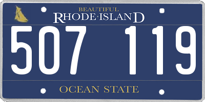 RI license plate 507119