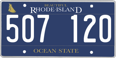 RI license plate 507120