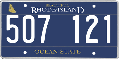 RI license plate 507121