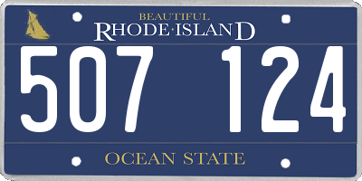 RI license plate 507124