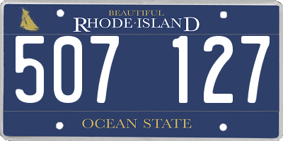 RI license plate 507127
