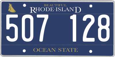 RI license plate 507128
