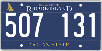 RI license plate 507131