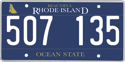 RI license plate 507135