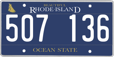 RI license plate 507136