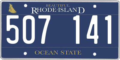 RI license plate 507141