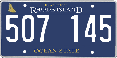 RI license plate 507145