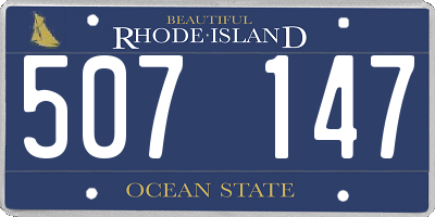 RI license plate 507147