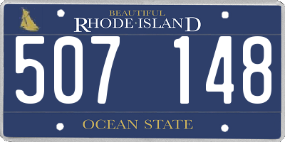 RI license plate 507148