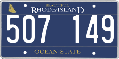 RI license plate 507149