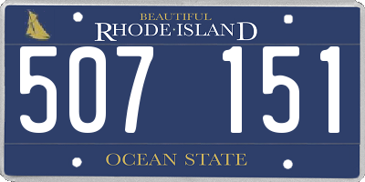 RI license plate 507151